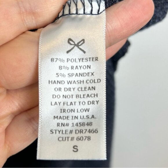 Everly Ribbed Knit Turtlneck Midi Sweater Dress with Tie Blue - Picture 5 of 7